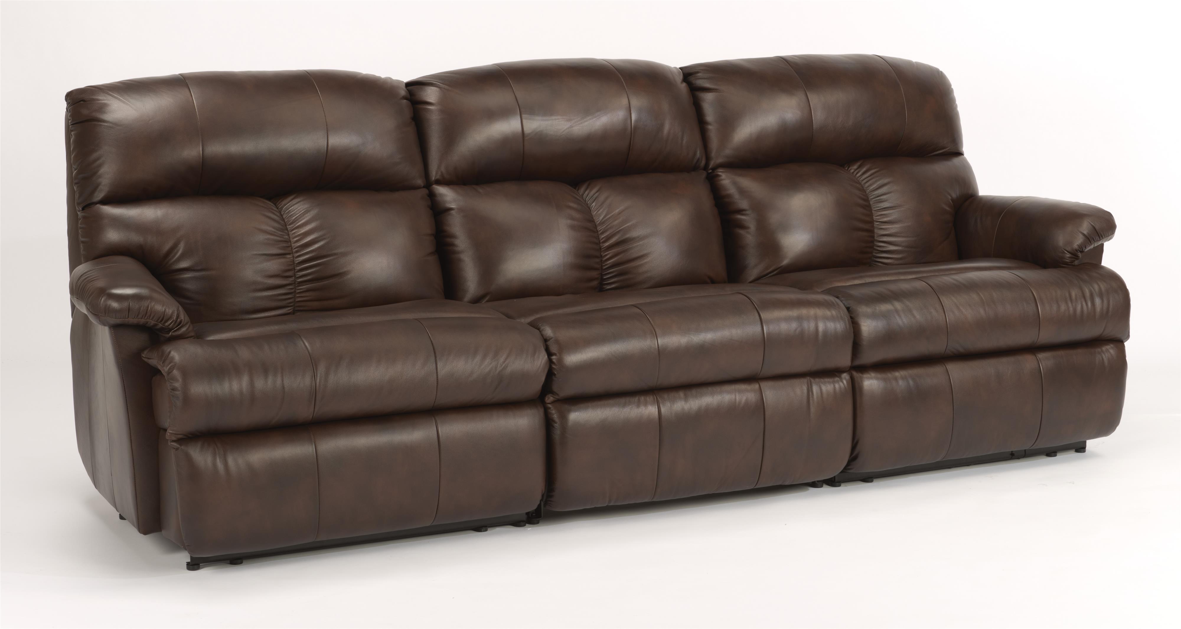Flexsteel Triton Three Piece Power Reclining Sectional Sofa with Center